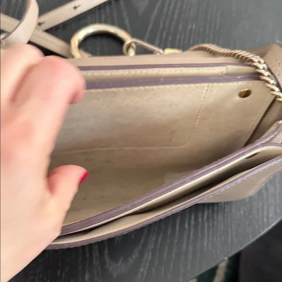 Chloe Gray / Tan and Gold Crossbody Bag - Picture 9 of 15